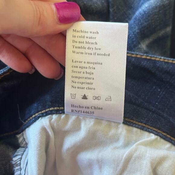 Kancan Dark Wash Distressed Jean Jegging Size 26 - Picture 5 of 12